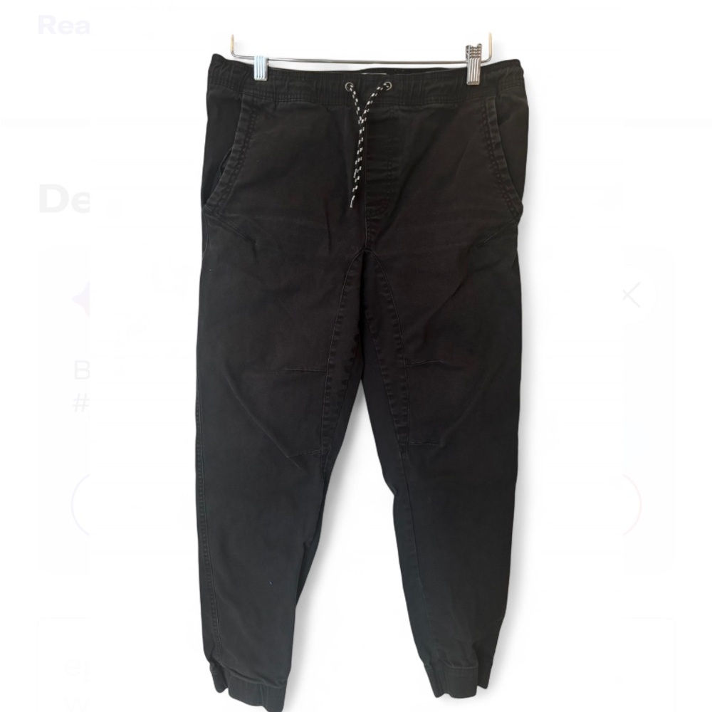 Split Black Jogger Sweatpants with Tapered Design